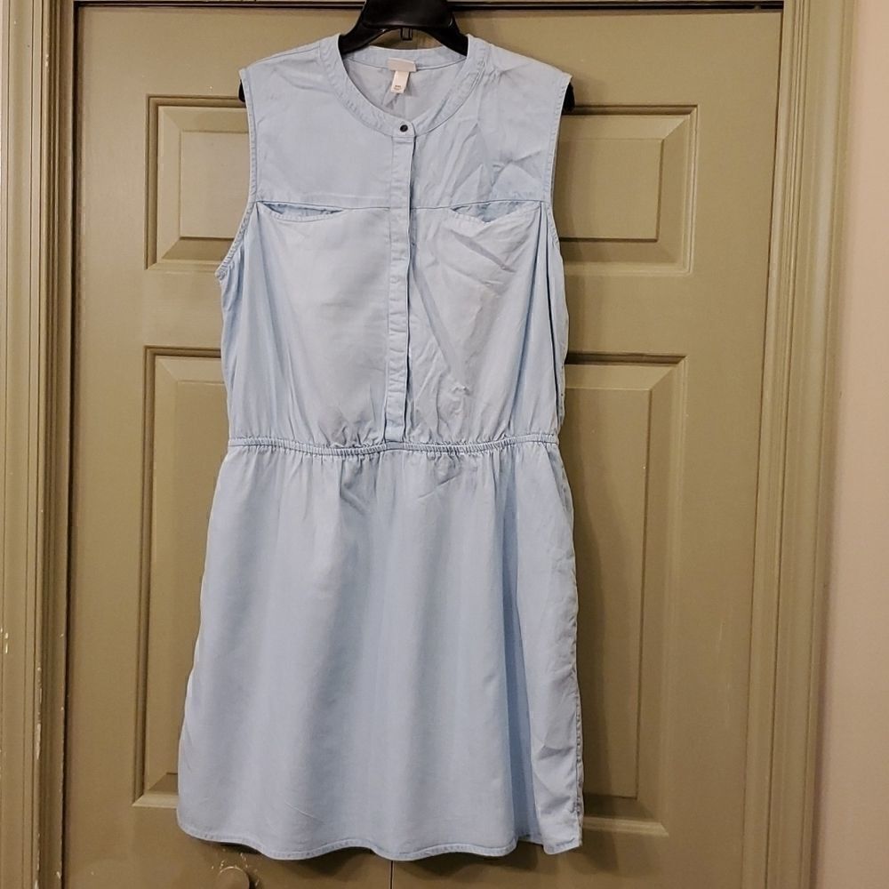 Merona plus size sleeveless chambray light denim dress